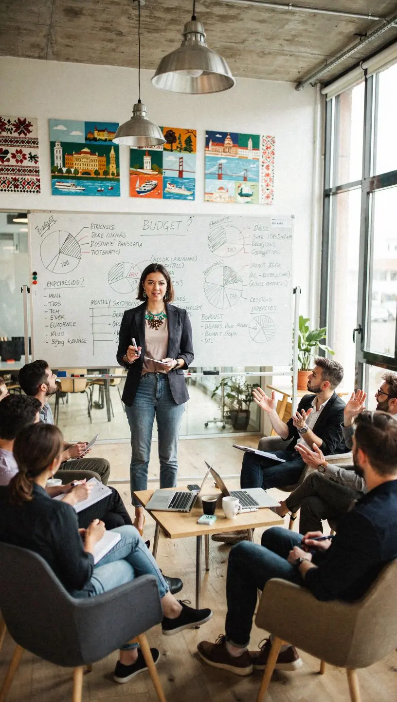 Költségvetés készítése során használt eszközök és táblázatok.